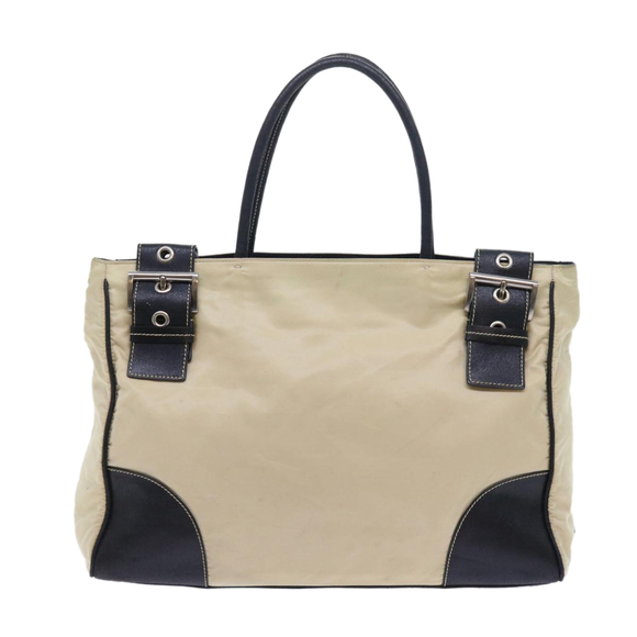PRADA Tote Bag Nylon Beige Auth ar10404 - Picture 13 of 16